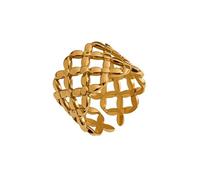 Open Geometric Ring for Women Men Hollow Out Design Titanium Steel Irregular Lines Stackable Modern Jewelry Gift