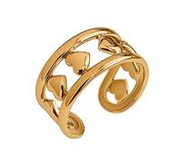 Open Geometric Ring for Women Men Hollow Out Design Titanium Steel Irregular Lines Stackable Modern Jewelry Gift