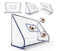 Open Goaaal 3-in-1 Rebounder Football Goal - 4 x 6 ft, Metal Frame - Multi-Function Shooting & Passing Practice - Low & High Angle Rebounder for Ball Control - Solo or Team Garden Football Training