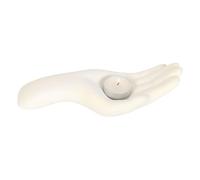 Serano Open Hand Tealight Holder - White - Ceramic - 1