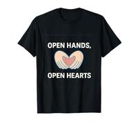 Open Hands Open Hearts Community Service Graphic T-Shirt