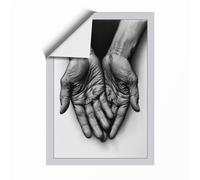 Open Hands, Open Time Minimalist Unframed Wall Art Print A3 (42×29.7cm), Wall Decor for Living Room, Bedroom, Office & Home, Art Gift