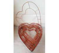 Open Heart 12" x 20 Flat Wreath Frame Copper Ring - Christmas Wedding Memorial Craft