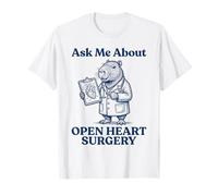 Open Heart Surgery - Heart Awareness Capybara - Heart T-Shirt