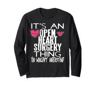 Open Heart Surgery Pride with Heartbeat Icons Long Sleeve T-Shirt