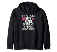 Open Heart Surgery Pride with Heartbeat Icons Zip Hoodie