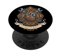 Open Heart Surgery Survivor Retro Mechanical Heart Recovery PopSockets Adhesive PopGrip