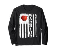 Open Heart Surgery Warrior Heart Patient Recovery Art Gifts Long Sleeve T-Shirt