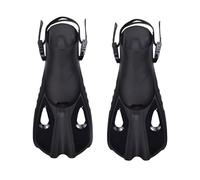 Open Heel Swim Trainning Fins for Women Men Anti-slip Heel Strap Adjustable Snorkel Fins Diving Fins Flippers Frog Shoes, S/M