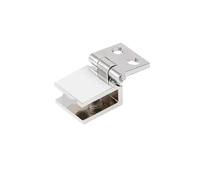 Open-Hole-Free Glass Hinge, Frameless 0 Degree 90 180 Hinged Wine Cabinet Bookcase Door for Glass Doors/14(Silver 0 Degrees)