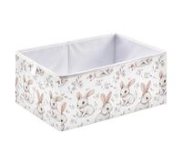 Open Home Storage Bins Foldable Storage Cube for Toys Books Shelves Closets 15.75x10.63x6.96in Cartoon Sweet Bunny White