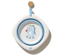 Open Home Storage Bins - Foldable Sturdy Wash Tub Wash Basin | Lanyard Design Bathing Basin Wash Bowl, Open Shelving Bins, Silicone Ice Bath for Daily Face Washing Hand Washing