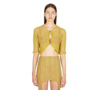 Open Knit Cardigan - female - Louise Lyngh Bjerregaard - Cardigans - Yellow - M - Knitwear M
