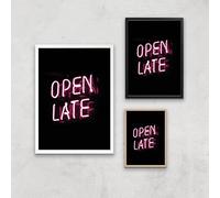 Open Late Giclee Art Print - A2 - Wooden Frame