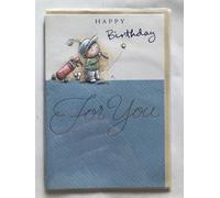 Open Male Happy Birthday Card Golf Swing Bag Tee For You