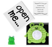 Open Me Gift Box, I Love You Gifts for Her Him, Emotional Support Gift Pocket Hug Matchbox Gifts Valentines Birthday Gifts for Wife Girlfriend, Handmade Resin Cute Stuff Gifts for Women (Frog)