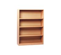 Open Medium Office Bookcase With 1 Fixed & 2 Adjustable Shelves, Beech