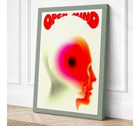 Open Mind Minimalist Canvas Wall Art Print 24x16 Inch (61 x 41 cm)
