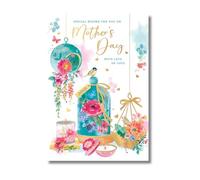 Open Mother's Day card - Floral design, gold foil finish - Ideal for Mum, Step Mum, Gran, Nan
