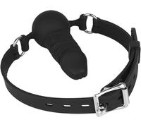 Open Mouth Gag Silicone Penis Mouth Ball Deep Throat Gag Plug Adult Bondage Restraints BDSM Sex Toys