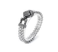 Open Mouth Wolf/Snake/Hawks For Men Gothic Animal Wristchain Punk Jewelry Elegant Festival Accessories Punk Jewelry For Men