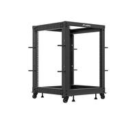 Open Rack 19 15u 600x600-1100 Adjustable Black OR01-6115-B