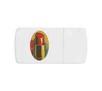 'Open Red Lipstick' Pill Box with Tablet Splitter (PI00033930)