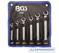 Open Ring Spanner Set Offset 6 Pieces Brake Line BGS 1745