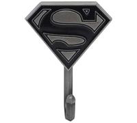 Open Road Brands DC Comics Superman Logo Cast Iron Wall Hook - Superman Hook for Coats, Jackets, Keys and More