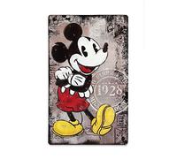 Open Road Brands Disney Mickey Mouse Since 1928 Metal Wall Art - Vintage Mickey Mouse Sign for Kids' Bedroom, Play Room or Movie Room