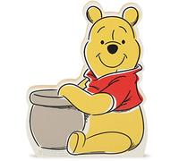 Open Road Brands Disney Winnie The Pooh and Hunny Pot Shelf Sitter Decor - Chunky Wood Block Cutout for Kids' Bedroom, Play Room or Nursery