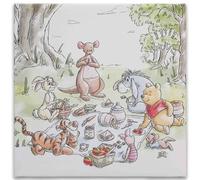 Open Road Brands Disney Winnie the Pooh Picnic Gallery Wrapped Canvas Wall Decor - Classic Winnie the Pooh Wall Art for Kids' Bedroom or Nursery