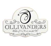 Open Road Brands Harry Potter Ollivanders Wand Shop Wood Wall Decor - Large Ollivanders Sign for Teen Bedroom or Movie Room