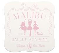 Open Road Brands Mattel Barbie Malibu Ballet Academy Wood Wall Decor | Classic Ballet Sign for Bedroom or Dance Space