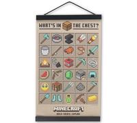 Open Road Brands Minecraft What's in the Chest Hanging Canvas Banner