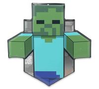 Open Road Brands Minecraft Zombie Embossed Metal Wall Decor - Fun Minecraft Zombie Sign for Bedroom or Game Room