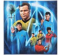 Open Road Brands Star Trek: The Original Series Collage Gallery Wrapped Canvas Wall Decor - Vintage Star Trek Wall Art for Man Cave or Movie Room