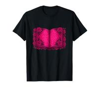Open Rose Book Romantic Fantasy Magic Aesthetic T-Shirt