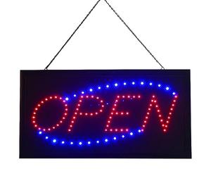 Open Sign, 48x25cm Large LED Open Sign for Business Decorative Illuminating Opening Hours Neon sign Open Wall Décor Flashing Hang Display Window Door Light Up Sign Board for Shop Restaurant Shop Bars