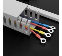 Open Slot Wiring Raceway Cable Duct, PVC Network Cables Hider For Computer Room/Home Decoration, Cable Cover Wire Management For Protect Cords(14 PCS,W X H 50mm X 50mm)