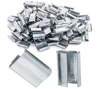 Open Strapping Seals 100pcs, Heavy Duty Open Metal Seals For 12mm/16mm/19mm Polyester(PET) Polypropylene(PP) Strapping