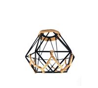 Open Style Black Industrial Iron Bird Cage Pendant Shade Hanging Light Easy Fit Wire cage Lampshade Metal Basket for Any Pendant Wall Ceiling Lighting (Woven Black Diamond cage)