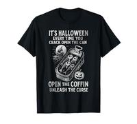 Open The Coffin Cursed Sardine can - Halloween Curse Design T-Shirt