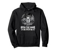 Open The Door 2026 Yorkshire Terrier Dog Halloween Day Ghost Pullover Hoodie