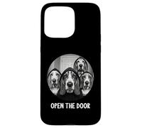 open the door dogs dog funny Basset Hound Case for iPhone 15 Pro Max
