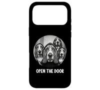 open the door dogs dog funny Basset Hound Case for iPhone 17 Pro Max