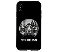 open the door dogs dog funny Basset Hound Case for iPhone XS Max