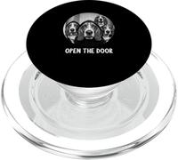 open the door dogs dog funny Basset Hound PopSockets PopGrip for MagSafe