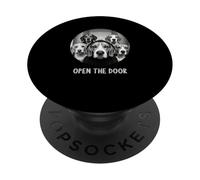 open the door dogs dog funny Beagle PopSockets Adhesive PopGrip