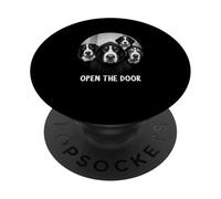 open the door dogs dog funny Bernese Mountain Dog PopSockets Adhesive PopGrip
